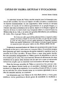 Catulo en Valera: lecturas y evocaciones / Antonio Suárez Cabello | Biblioteca Virtual Miguel de Cervantes