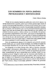Los hombres en "Pepita Jiménez": privilegiados y restringidos  / Carlos Valencia Verdeja  | Biblioteca Virtual Miguel de Cervantes