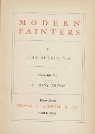 Modern painters. Volume III / by John Ruskin. M. A. | Biblioteca Virtual Miguel de Cervantes