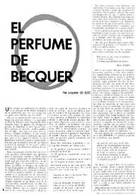 El perfume de Bécquer / Por Leopoldo de Luis | Biblioteca Virtual Miguel de Cervantes