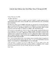 Más información sobre Carta de Juan Valera a Justo Saro Prieto. Viena, 27 de mayo de 1893