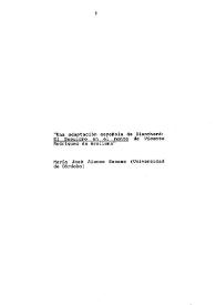 Más información sobre Una adaptación española de Blanchard: "El sepulcro en el monte" de Vicente Rodríguez de Arellano / María José Alonso Seoane