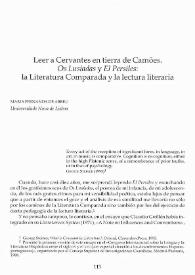 Más información sobre Leer a Cervantes en tierra de Camões. "Os Lusiadas" y "El Persiles" : la literatura comparada y la lectura literaria / María Fernanda de Abreu
