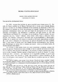 Más información sobre Ironía y sátira en "Ruinas" / María José Alonso Seoane