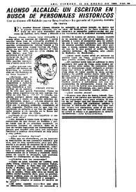 Más información sobre Alonso Alcalde: un escritor en busca de personajes históricos / Julia Sáez-Angulo