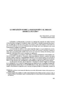 La reflexión sobre la descripción y el debate sobre la ficción / Juan Emilio Estil-les Farré | Biblioteca Virtual Miguel de Cervantes
