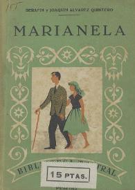 Marianela: adaptación escénica en tres actos de la novela del mismo título de Pérez Galdós  / por Serafín y Joaquín Álvarez Quintero | Biblioteca Virtual Miguel de Cervantes