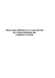 Tras los símbolos y los mitos en unos poemas de Carmen Conde / Manuel Alvar | Biblioteca Virtual Miguel de Cervantes