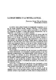 La Edad Media y la novela actual  / Francisco Javier Díez de Revenga | Biblioteca Virtual Miguel de Cervantes