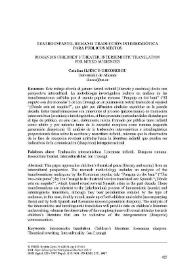 Teatro infantil rumano. Traducción intersemiótica para públicos mixtos / Catalina Iliescu-Gheorghiu  | Biblioteca Virtual Miguel de Cervantes