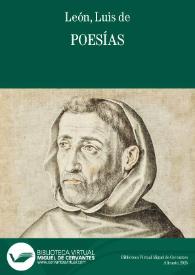 Poesías / Fray Luis de León ; editor literario Javier San José Lera | Biblioteca Virtual Miguel de Cervantes
