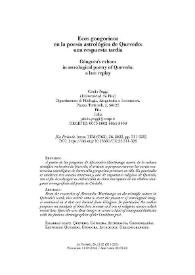 Ecos gongorinos en la poesía astrológica de Quevedo: una respuesta tardía / Giulia Poggi | Biblioteca Virtual Miguel de Cervantes