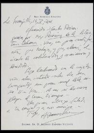 Más información sobre Carta de Alonso Zamora Vicente a José Carlos Rovira. La Granjilla (Madrid), 14 de mayo de 2001