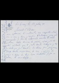 Más información sobre Carta de Alonso Zamora Vicente a José Carlos Rovira. La Granjilla (Madrid), 17 de julio de 1999