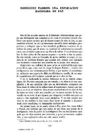 Rodríguez Padrón: una explicación razonada de Paz  / Manuel Vilanova  | Biblioteca Virtual Miguel de Cervantes