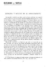 Ejército y Estado en el Renacimiento  / José Antonio Maravall | Biblioteca Virtual Miguel de Cervantes