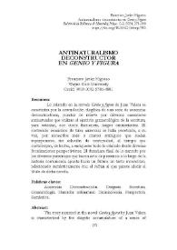 Antinaturalismo deconstructor en "Genio y Figura" / Francisco Javier Higuero | Biblioteca Virtual Miguel de Cervantes