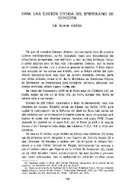 Más información sobre Para una edición crítica del epistolario de Góngora. Un nuevo códice / José Manuel Blecua