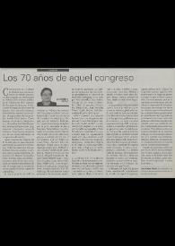 Los 70 años de aquel congreso / José Carlos Rovira | Biblioteca Virtual Miguel de Cervantes