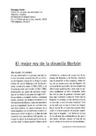 El mejor rey de la dinastía Borbón / Por Isabel de Armas | Biblioteca Virtual Miguel de Cervantes