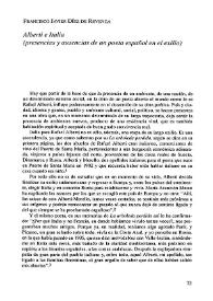 Más información sobre Alberti e Italia (presencias y ausencias de un poeta español en el exilio) / Francisco Javier Díez de Revenga