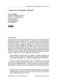 Más información sobre Context and Linguistic Change / Josep Martines, Susana Rodríguez, Jordi M. Antolí