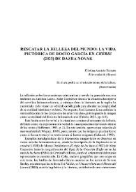 Rescatar la belleza del mundo: la vida pictórica de Rocío García en "Chérie" (2023) de Dazra Novak 
 / Cristina Asencio Serrano | Biblioteca Virtual Miguel de Cervantes