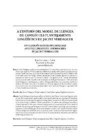 Més informació sobre A l’entorn del model de llengua de «Canigó» i els plantejaments lingüístics de Jacint Verdaguer  / Joan Santanach i Suñol 