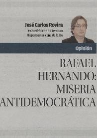 Rafael Hernando: miseria antidemocrática / José Carlos Rovira | Biblioteca Virtual Miguel de Cervantes
