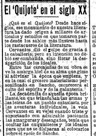 El "Quijote" en el siglo XX / Carmen de Burgos Seguí | Biblioteca Virtual Miguel de Cervantes