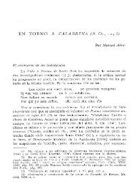 En torno a calabrina (S. Or., 104 b) / Por Manuel Alvar | Biblioteca Virtual Miguel de Cervantes