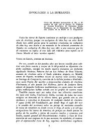 Discurso del Ministro (Invocación a la esperanza) | Biblioteca Virtual Miguel de Cervantes