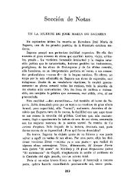 En la muerte de José María Sagarra   / Ana María Monsó | Biblioteca Virtual Miguel de Cervantes