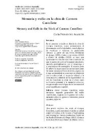 Memoria y exilio en la obra de Carmen Castellote / Carla Fernández Alarcón | Biblioteca Virtual Miguel de Cervantes
