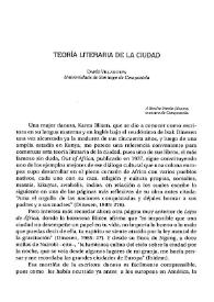 Teoría literaria de la ciudad / Darío Villanueva | Biblioteca Virtual Miguel de Cervantes