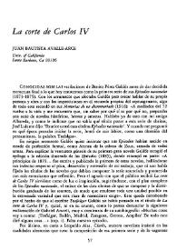 La corte de Carlos IV / Juan Bautista Avalle-Arce | Biblioteca Virtual Miguel de Cervantes