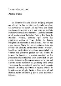 La narrativa y el mal / Alonso Cueto | Biblioteca Virtual Miguel de Cervantes
